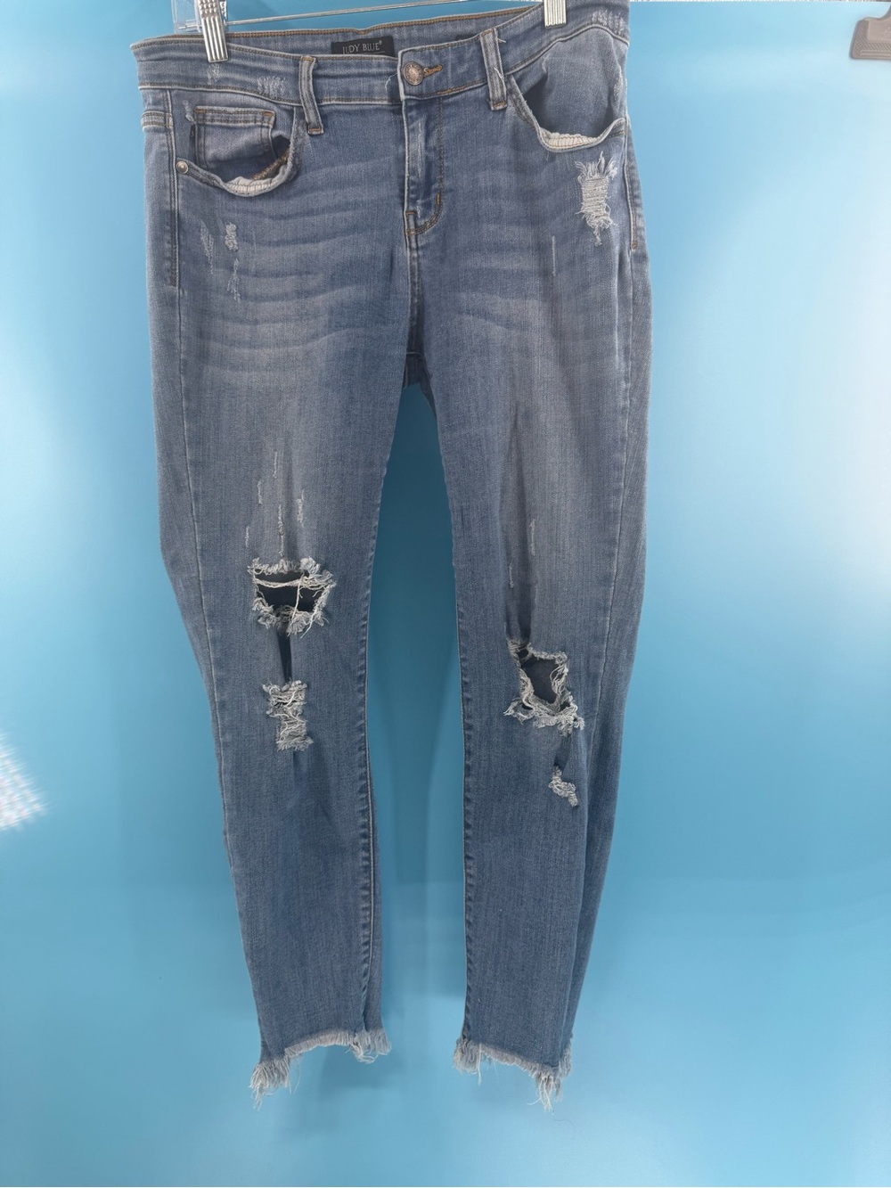 Judy Blue Distressed Straight Fit Jeans
